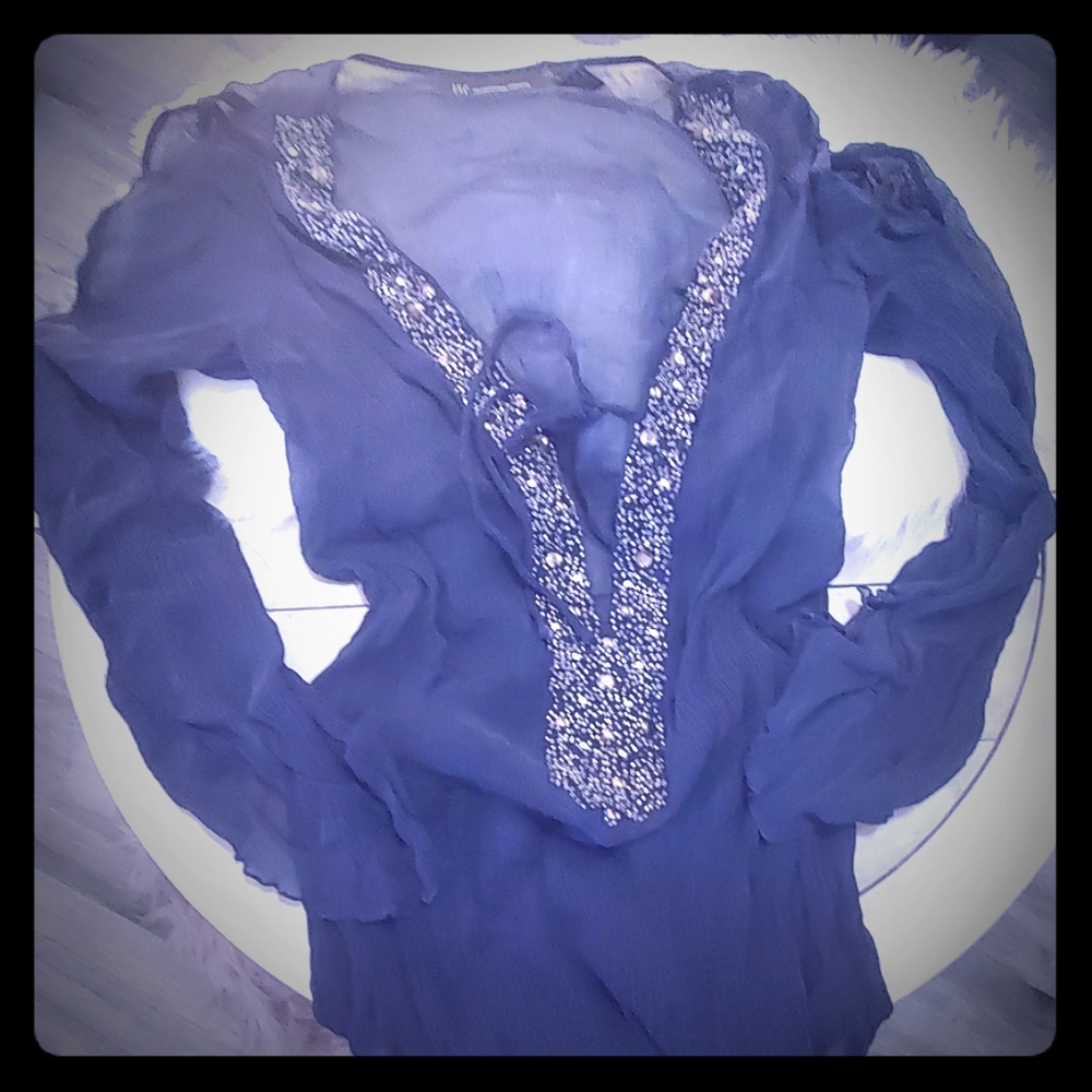 INC sheer studded size 4 top